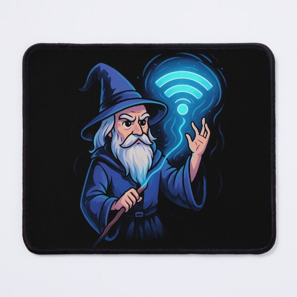 Item preview, Funny Wizard Casting WiFi Spell Magic Internet Cartoon Design designed and sold by anamul43.