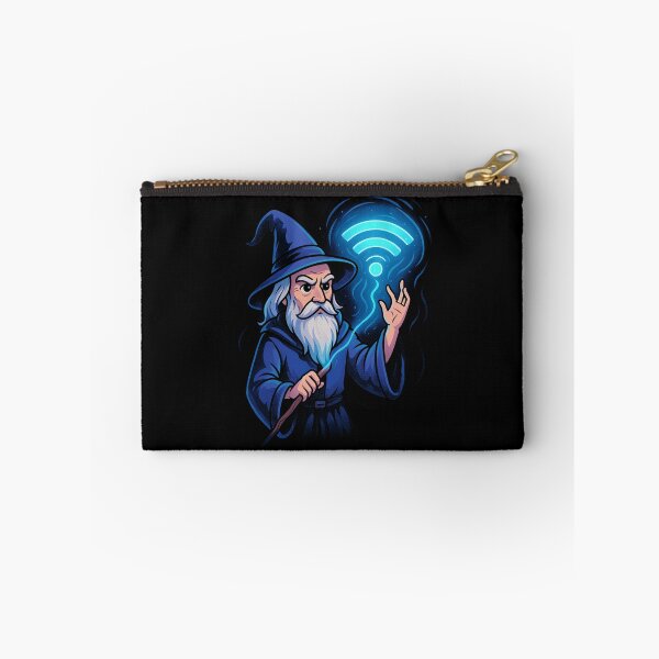Item preview, Funny Wizard Casting WiFi Spell Magic Internet Cartoon Design designed and sold by anamul43.
