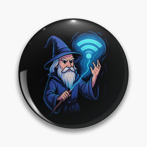 Item preview, Funny Wizard Casting WiFi Spell Magic Internet Cartoon Design designed and sold by anamul43.