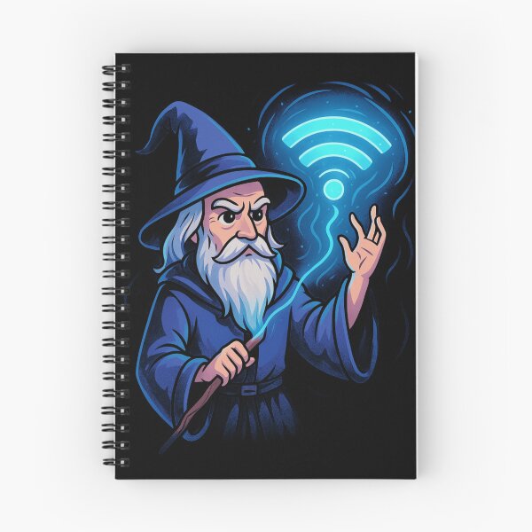 Item preview, Funny Wizard Casting WiFi Spell Magic Internet Cartoon Design designed and sold by anamul43.
