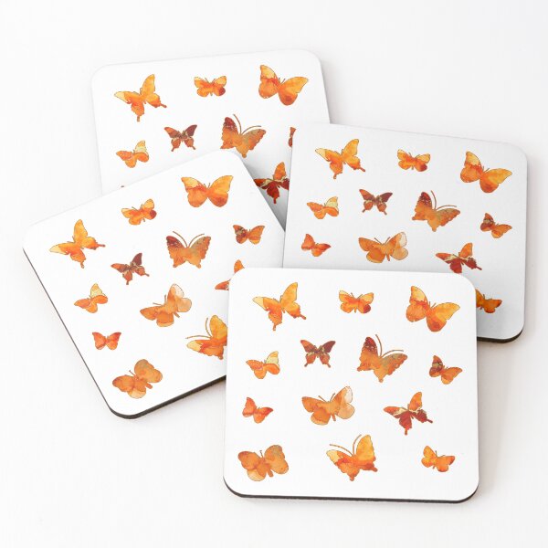 Item preview, Watercolor Orange Butterflies in Decorative Circle designed and sold by katifinell.