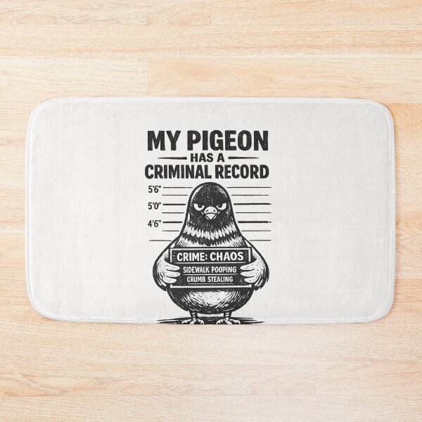 Item preview, Funny Pigeon Mugshot – Criminal Record Bird Humor designed and sold by Pawsome Quotes.