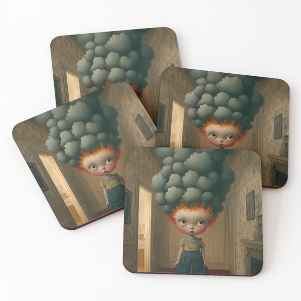 Item preview, Mind on Fire. Pop Surrealism Art inspired by Mark Ryden. Lowbrow art.. designed and sold by Piagor.