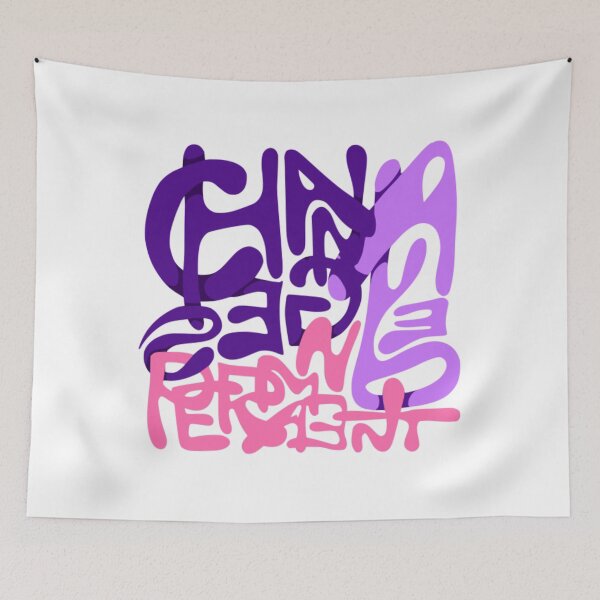 Item preview, Change Perspective Abstract Purple Liquid Typography designed and sold by Bonahelia.