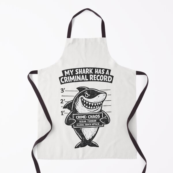 Item preview, Funny Shark Mugshot – Criminal Record Ocean Humor designed and sold by Pawsome Quotes.