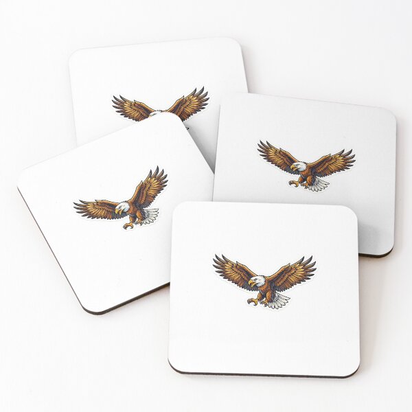 Item preview, Majestic Flying Eagle Sticker – Powerful Bald Eagle Wings Spread Wildlife Graphic designed and sold by irfanshikh.