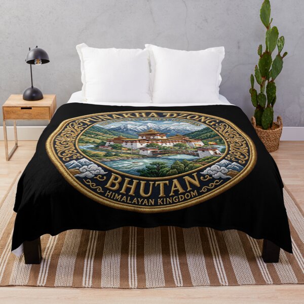 Item preview, Punakha Dzong, Bhutan – monastery fortress, river & Himalayas designed and sold by Girih.