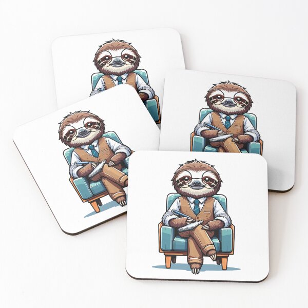 Item preview, Therapist Sloth – Funny Psychology Humor Design designed and sold by CyfroweMysli.