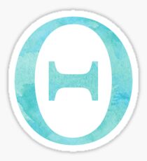 Teal Watercolor Θ Sticker
