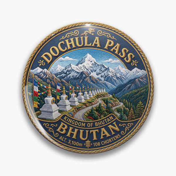 Item preview, Dochula Pass, Bhutan – 108 Chortens & Himalayas designed and sold by Girih.