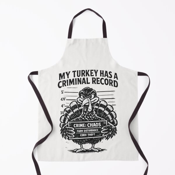 Item preview, Funny Turkey Mugshot – Criminal Record Farm Humor designed and sold by Pawsome Quotes.