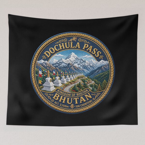 Item preview, Dochula Pass, Bhutan – 108 Chortens & Himalayas designed and sold by Girih.