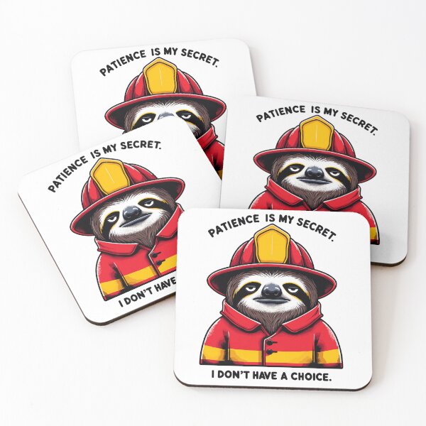 Item preview, Funny Sloth Firefighter Gift – Patience Is My Secret I Don't Have a Choice designed and sold by CyfroweMysli.
