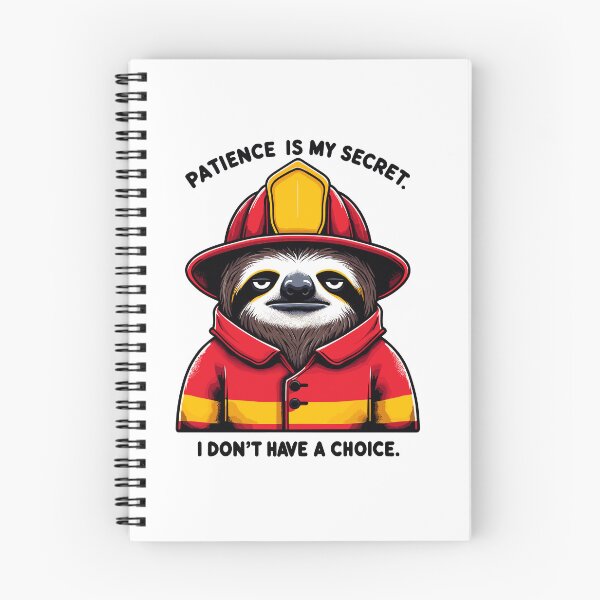 Item preview, Funny Sloth Firefighter Gift – Patience Is My Secret I Don't Have a Choice designed and sold by CyfroweMysli.