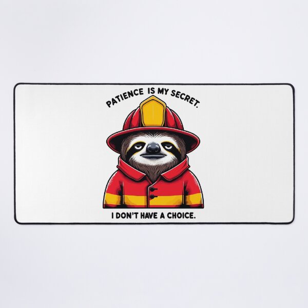 Item preview, Funny Sloth Firefighter Gift – Patience Is My Secret I Don't Have a Choice designed and sold by CyfroweMysli.