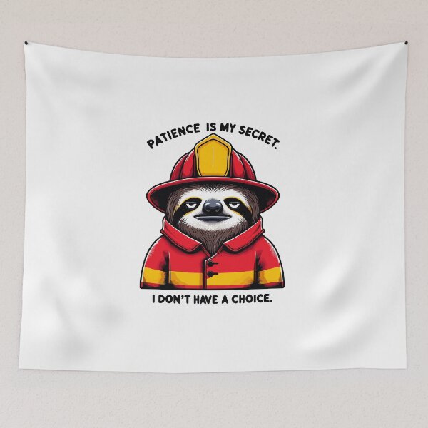 Item preview, Funny Sloth Firefighter Gift – Patience Is My Secret I Don't Have a Choice designed and sold by CyfroweMysli.