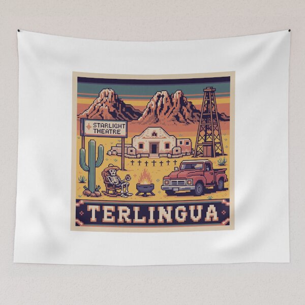 Item preview, Terlingua Texas: Pixel Art Desert Scene designed and sold by CircinusStore.