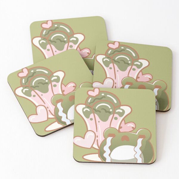 Item preview, Doodled Café: Sad Strea the Frog with Dalgona Sponge Candy designed and sold by Kanniax.