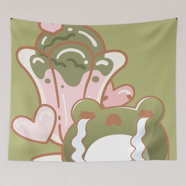 Item preview, Doodled Café: Sad Strea the Frog with Dalgona Sponge Candy designed and sold by Kanniax.
