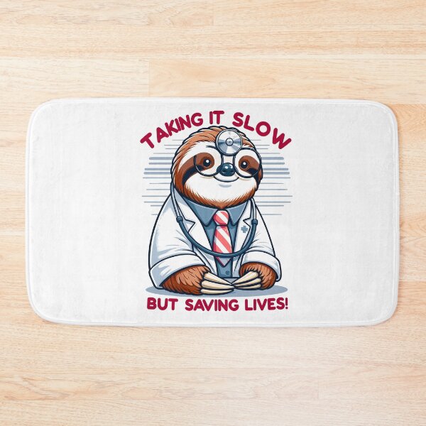 Item preview, Funny Sloth Doctor – Taking It Slow But Saving Lives designed and sold by CyfroweMysli.