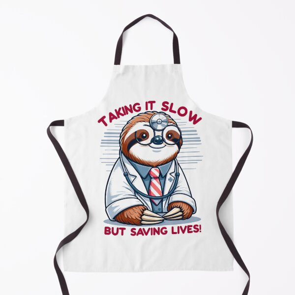 Item preview, Funny Sloth Doctor – Taking It Slow But Saving Lives designed and sold by CyfroweMysli.