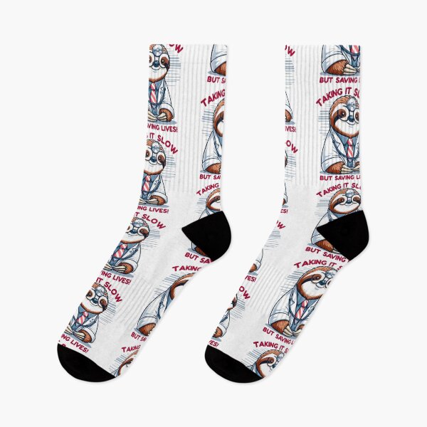 Item preview, Funny Sloth Doctor – Taking It Slow But Saving Lives designed and sold by CyfroweMysli.