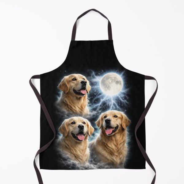 Item preview, Golden Retrievers & Massive Moon – Epic Celestial Thunder Golden Trio designed and sold by FurioInc.