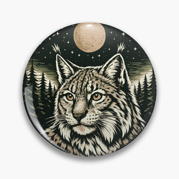 Item preview, Silent Focus - Lynx in Woodcut Style designed and sold by ZeitgeistSeason.