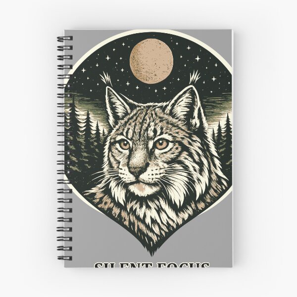 Item preview, Silent Focus - Lynx in Woodcut Style designed and sold by ZeitgeistSeason.