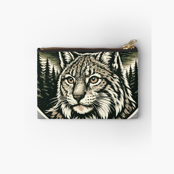 Item preview, Silent Focus - Lynx in Woodcut Style designed and sold by ZeitgeistSeason.