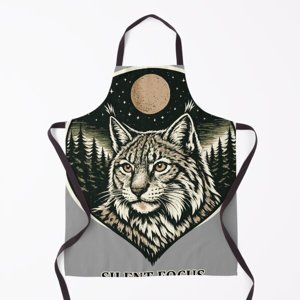 Item preview, Silent Focus - Lynx in Woodcut Style designed and sold by ZeitgeistSeason.