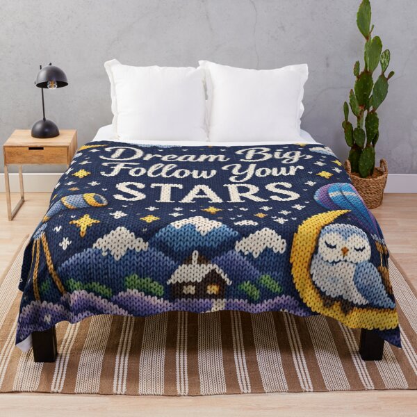 Item preview, Dream Big Follow Your Stars: Aesthetic Starry Sky Knitting Pattern designed and sold by Mauswohn.