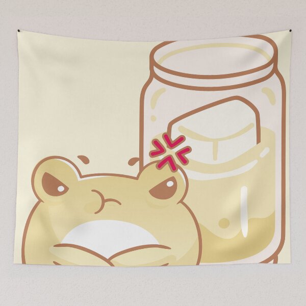 Item preview, Doodled Café: Grumpy Gorm the Frog and Cold Drink designed and sold by Kanniax.