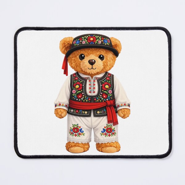 Item preview, Traditional Hungarian Folk Art Bear - Floral Embroidered Costume ? designed and sold by CuteBear87.
