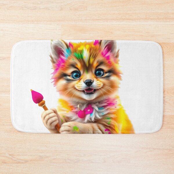 Item preview, Holi Puppy with Paintbrush designed and sold by Teewave-Ashish.