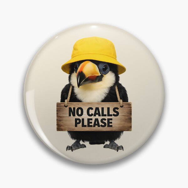 Item preview, No Calls Please Toucan Fishing Sticker  designed and sold by EimSol.