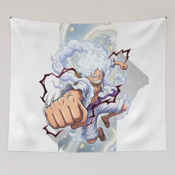 Item preview, Awakened Rubber Pirate Hero – White Cloud Power Anime Style Action designed and sold by Dyan4.