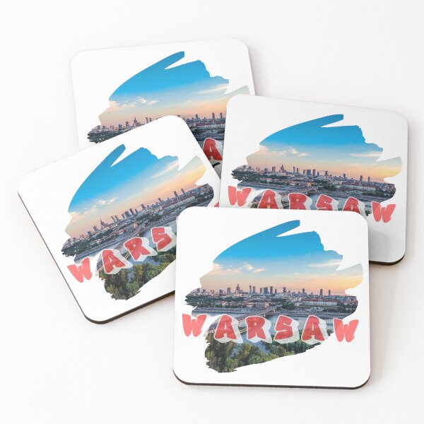 Item preview, Warsaw Skyline Brush Art – Poland Cityscape Travel Design | Warsaw Poland Souvenir Gift designed and sold by Winetastic-Art.