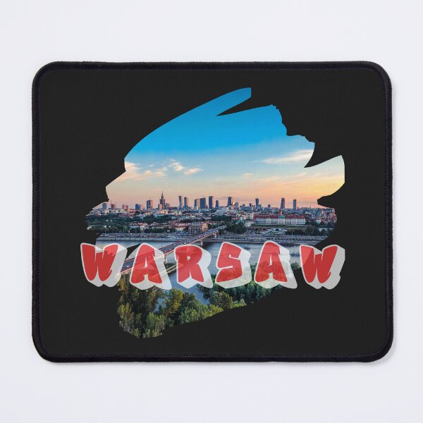 Item preview, Warsaw Skyline Brush Art – Poland Cityscape Travel Design | Warsaw Poland Souvenir Gift designed and sold by Winetastic-Art.