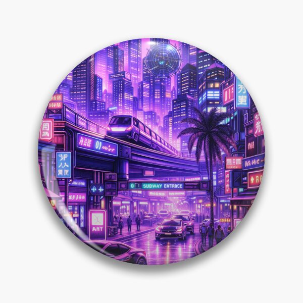 Item preview, Neon Cyberpunk City Night designed and sold by hiperdinotees.