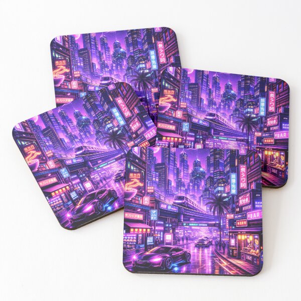 Item preview, Neon Cyberpunk City Night designed and sold by hiperdinotees.