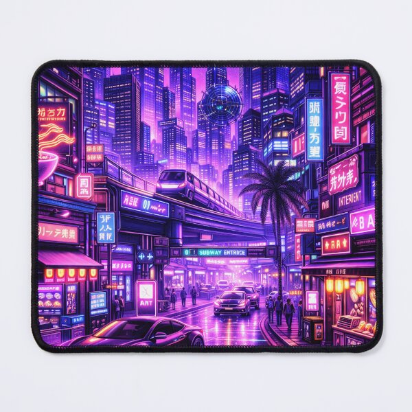 Item preview, Neon Cyberpunk City Night designed and sold by hiperdinotees.