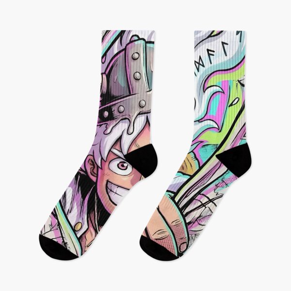Item preview, Awakened Pirate Warrior Manga Collage – Neon Anime Power Punch designed and sold by Dyan4.