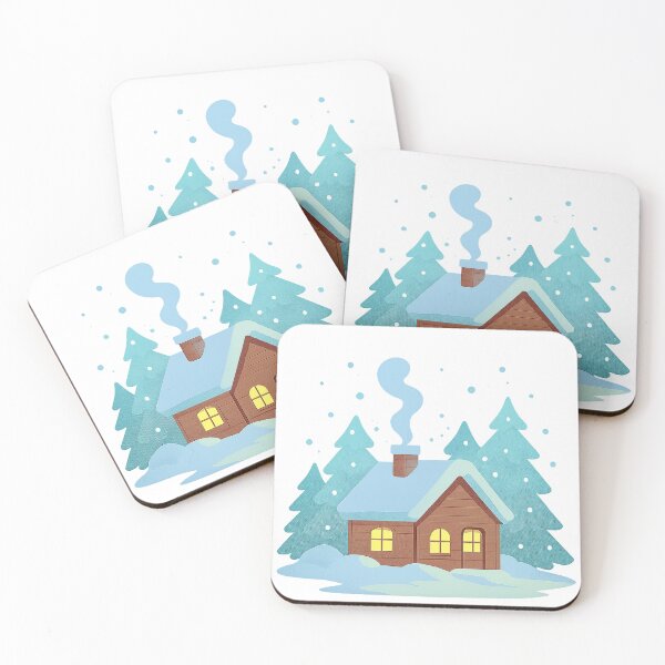 Item preview, Cozy Winter Cabin in Snowy Forest designed and sold by mbmstores.