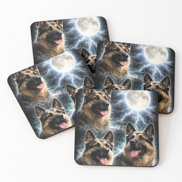 Item preview, German Shepherds & Massive Lightning Moon designed and sold by FurioInc.