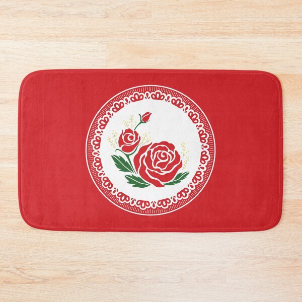 Item preview, vintage red rose flower enamel plate come! designed and sold by storieslanguage.