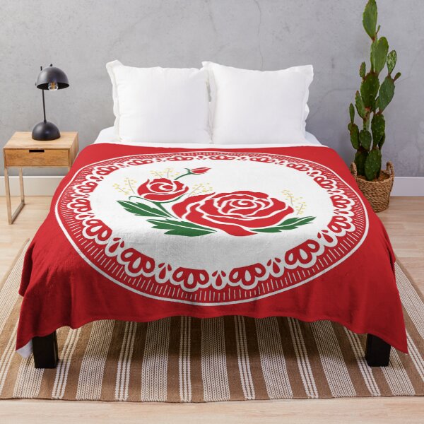 Item preview, vintage red rose flower enamel plate come! designed and sold by storieslanguage.