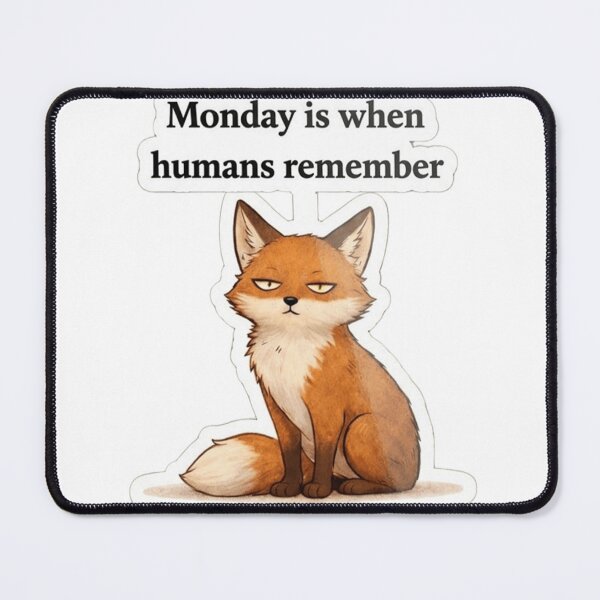 Item preview, Funny Sarcastic Fox Monday Freedom Quote Sticker designed and sold by JossDesign15.