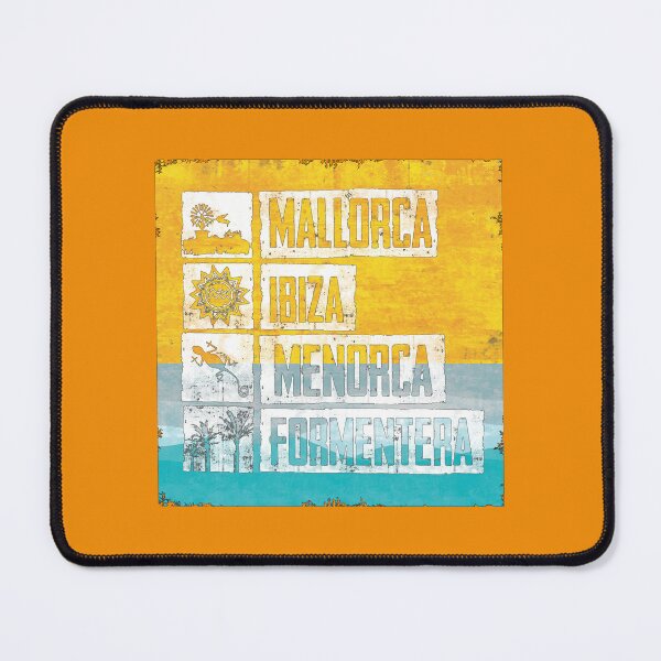 Item preview, Mallorca - Ibiza - Formentera - Menorca in blue designed and sold by Periartwork.