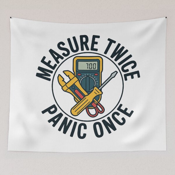 Item preview, Measure Twice Panic Once designed and sold by vala93.